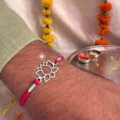 Sterling Silver Lotus Rakhi