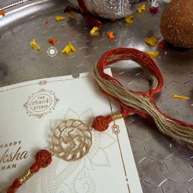 Buy Sterling Silver Swastik Rakhi Online