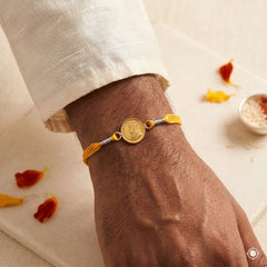Sterling Silver King Coin Rakhi