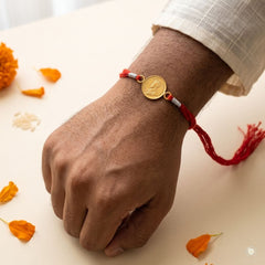Sterling Silver King Coin Rakhi