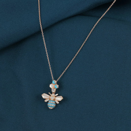 Sterling Silver Sparkling Silver Honeydrop Necklace