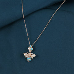 Sterling Silver Sparkling Silver Honeydrop Necklace