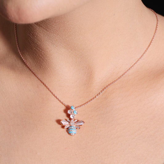 Sterling Silver Sparkling Silver Honeydrop Necklace