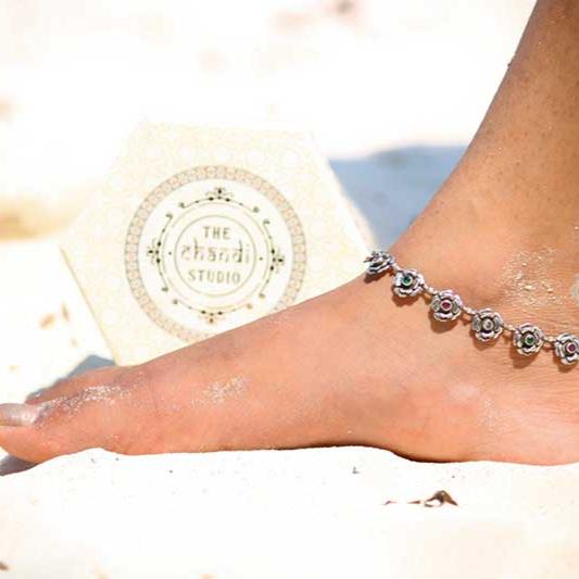 Rose Pure Silver 925 Anklet