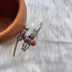 Sterling Silver Rudraksh Kada