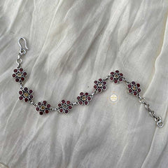 Citrine Garnet Flower Bracelet (Piece)
