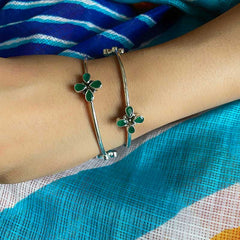 Floral Delight Stone Bangle