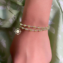 Rustic Romance Peridot Bracelet