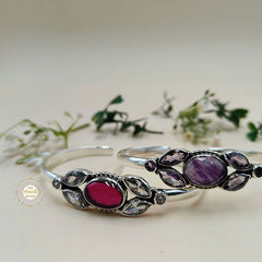 Rustic Romance Zircon Ruby Bracelet