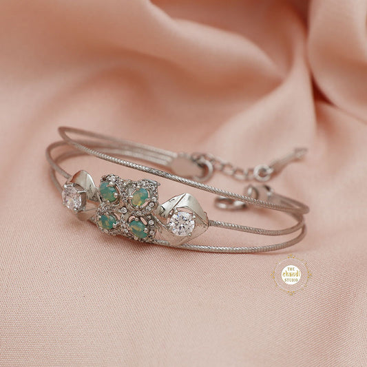 Sparkling Treasure Floral Adjustable Bracelet