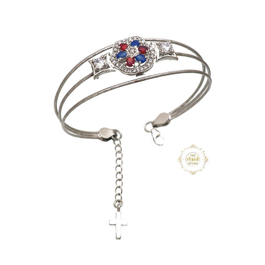 Sparkling Treasure Floral Adjustable Bracelet