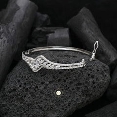 Sparkling Silver Openable Princess Cuff