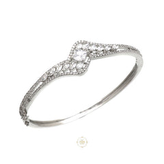 Sparkling Silver Openable Princess Cuff