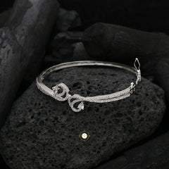 Sparkling Silver Openable Princess Cuff