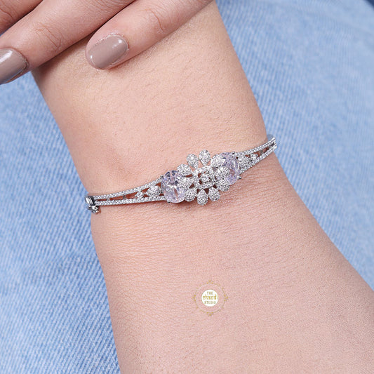 Sparkling Silver Openable Princess Cuff