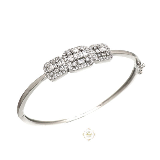 Sparkling Silver Openable Princess Cuff