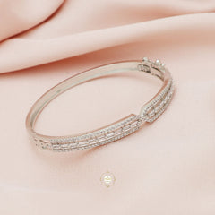 Sparkling Silver Blushing Blossom Cuff