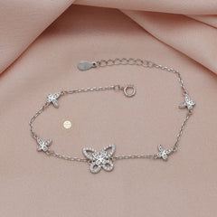 Silver Mini Butterfly Bracelet