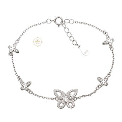 Sparkling Silver Mini Butterfly Bracelet