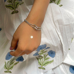 Minimal Kundan Floral Bracelet