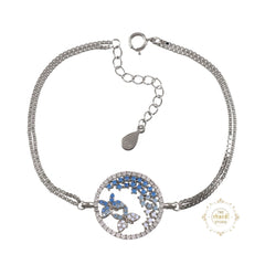 Sparkling Silver Butterfly Dreams Bracelet