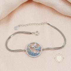 Sparkling Silver Butterfly Dreams Bracelet