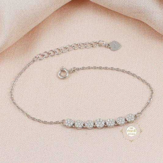 Sparkling Silver Classic Everyday Bracelet.