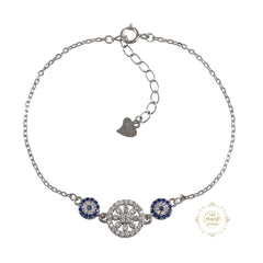 Sparkling Silver Bloom Bracelet