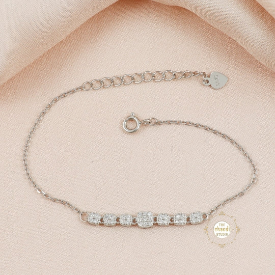 Sparkling Silver Classic Everyday Bracelet