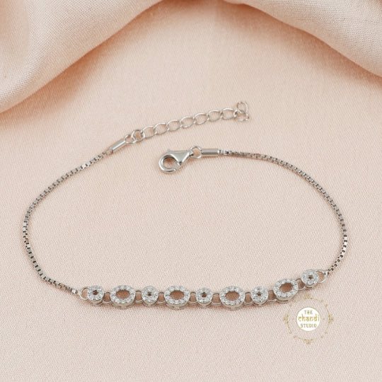 Sparkling Silver Shimmering Grace Bracelet