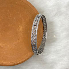 Sterling Silver Stone Bangle