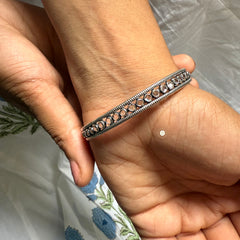 Sterling Silver Stone Bangle