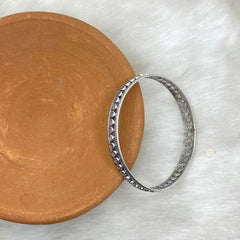 Sterling Silver Stone Bangle