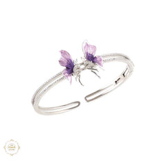Sparkling Silver Wings of Grace Bracelet