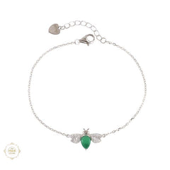 Sparkling Silver Sweet Bee Delight Bracelet