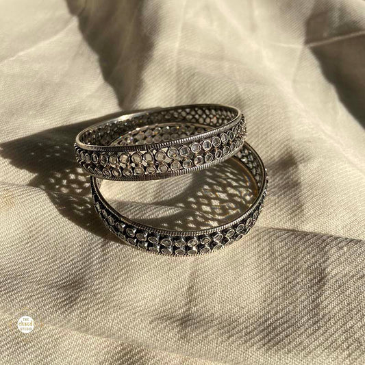 Sterling Silver Stone Bangle Piece