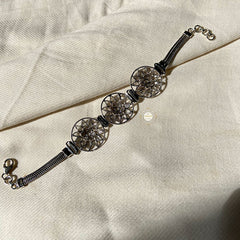 Sterling Silver 925 Floral Glow Bracelet