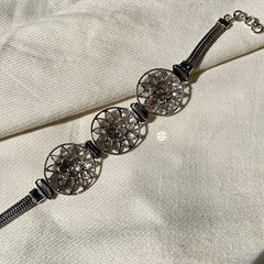 Sterling Silver 925 Floral Glow Bracelet
