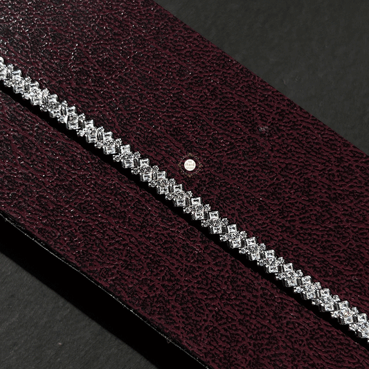 Sparkling Silver Shimmer Stone Bracelet