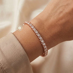 Sparkling Silver Shimmer Stone Bracelet