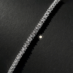 Sparkling Silver Shimmer Stone Bracelet