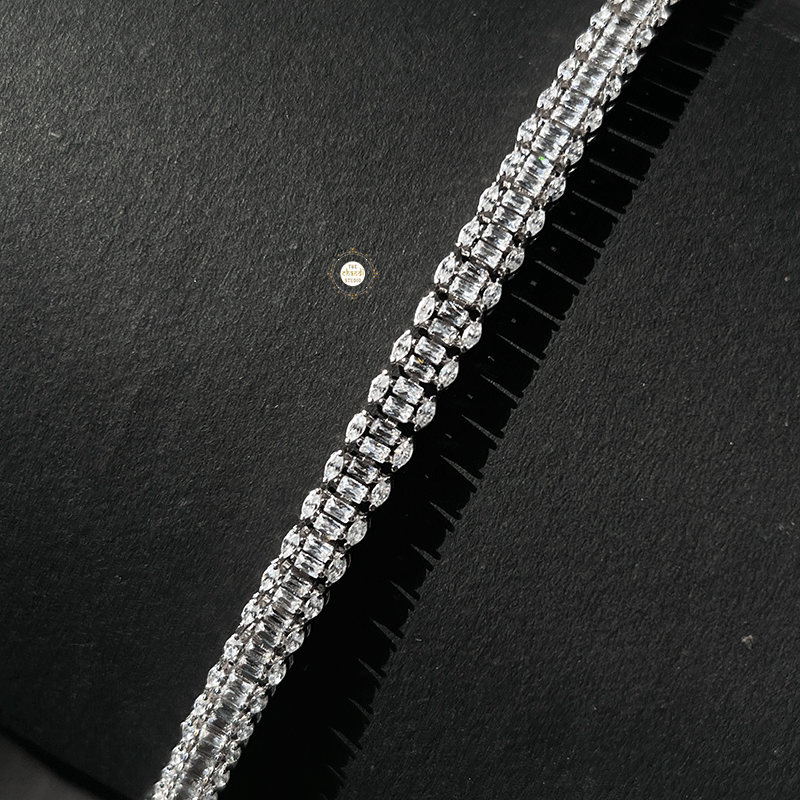 Sparkling Silver Twinkle Stone Bracelet