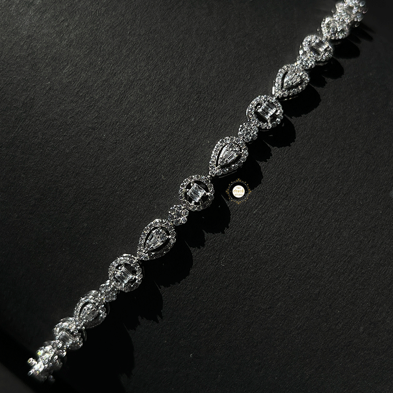 Sparkling Silver Loop of Light Bracelet