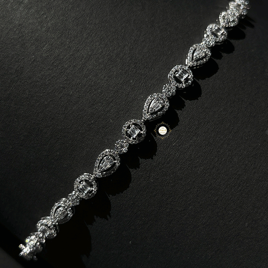 Sparkling Silver Loop of Light Bracelet