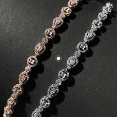 Sparkling Silver Loop of Light Bracelet