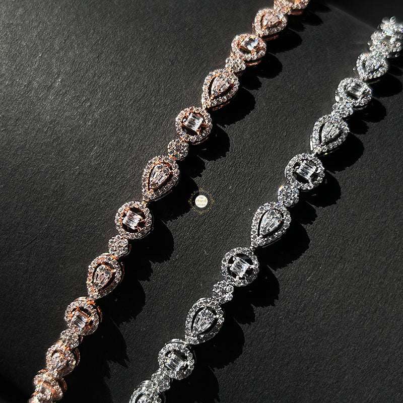 Sparkling Silver Loop of Light Bracelet