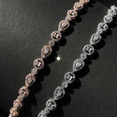 Sparkling Silver Loop of Light Bracelet
