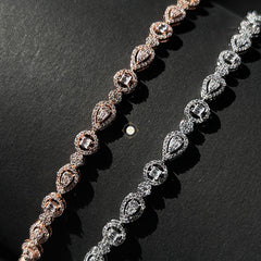 Sparkling Silver Loop of Light Bracelet