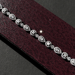 Sparkling Silver Loop of Light Bracelet