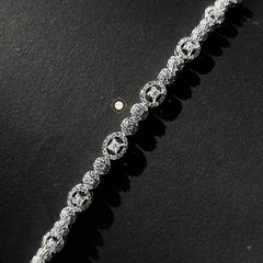 Sparkling Silver Circle Spark Bracelet